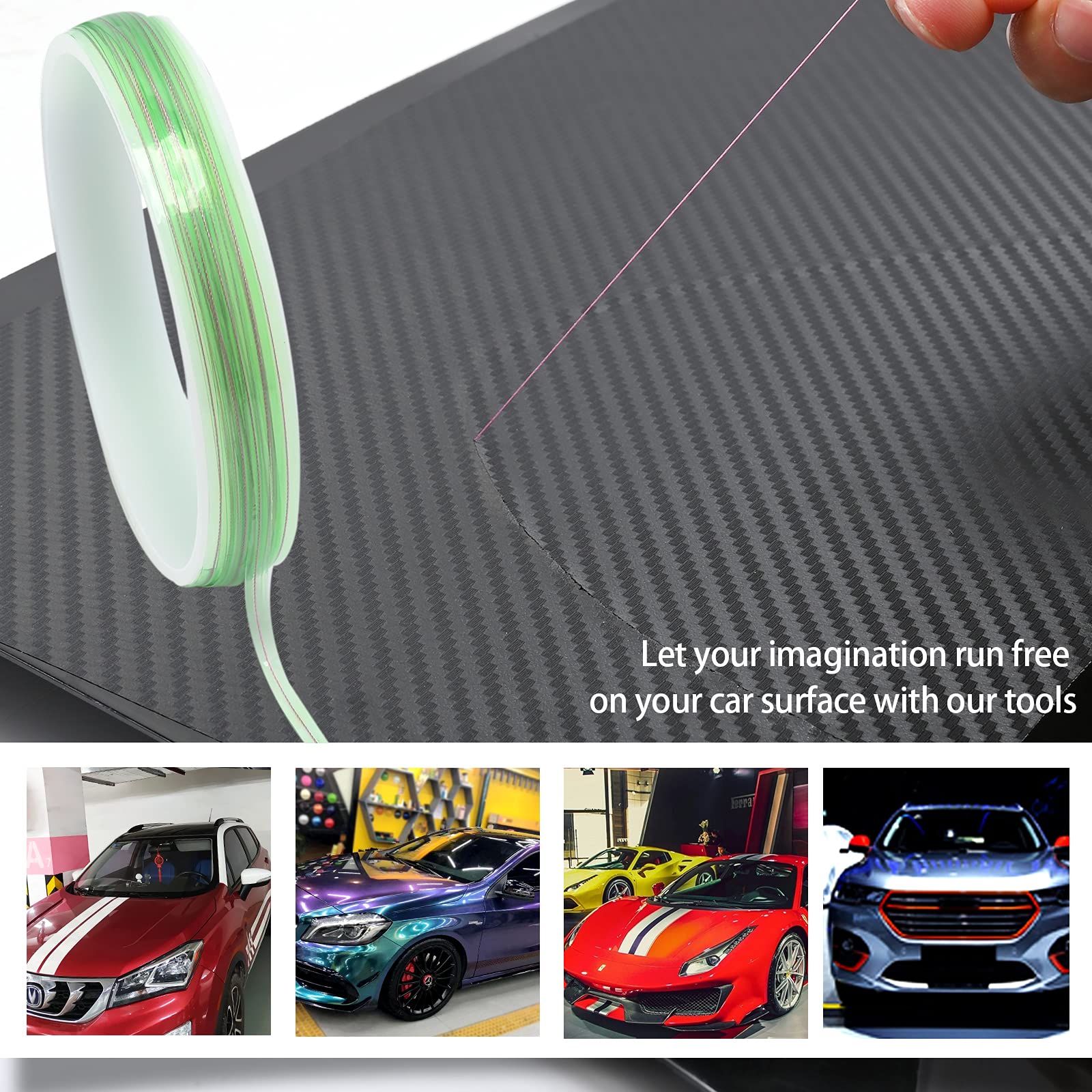 FOSHIO felt squeegee protects vinyl while smoothing surface.