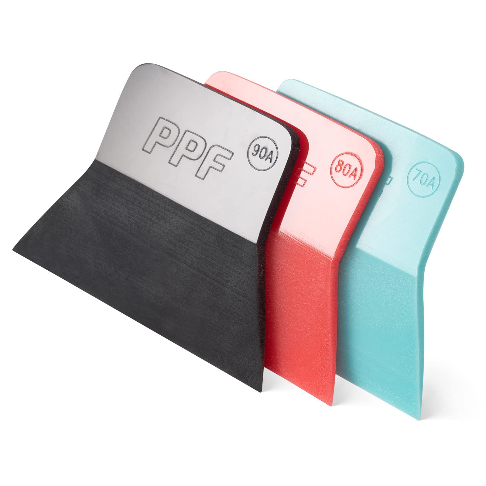 FOSHIO PPF blue 70A squeegee reaches curves with gentle pressure