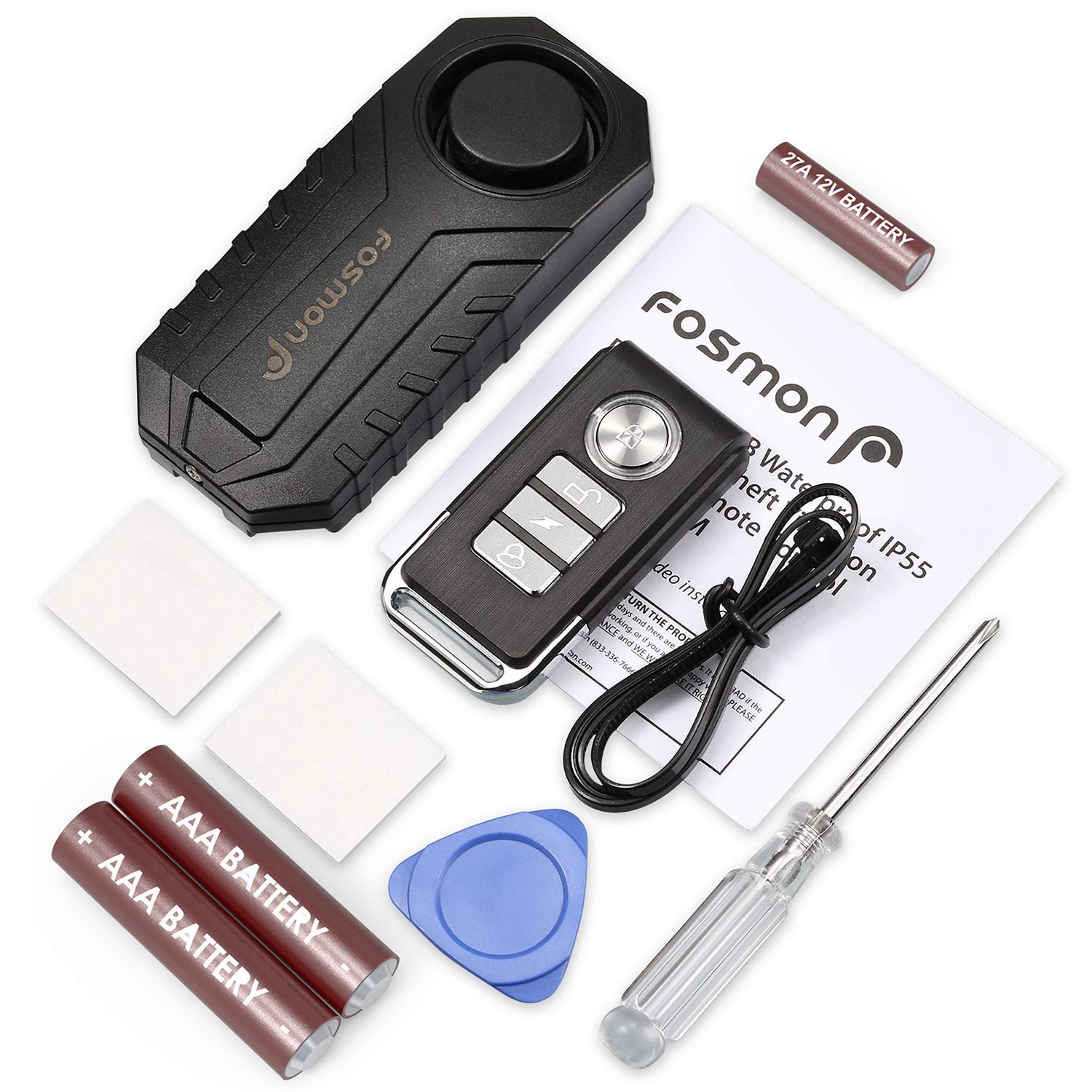 Fosmon 113dB bike alarm with limited lifetime warranty