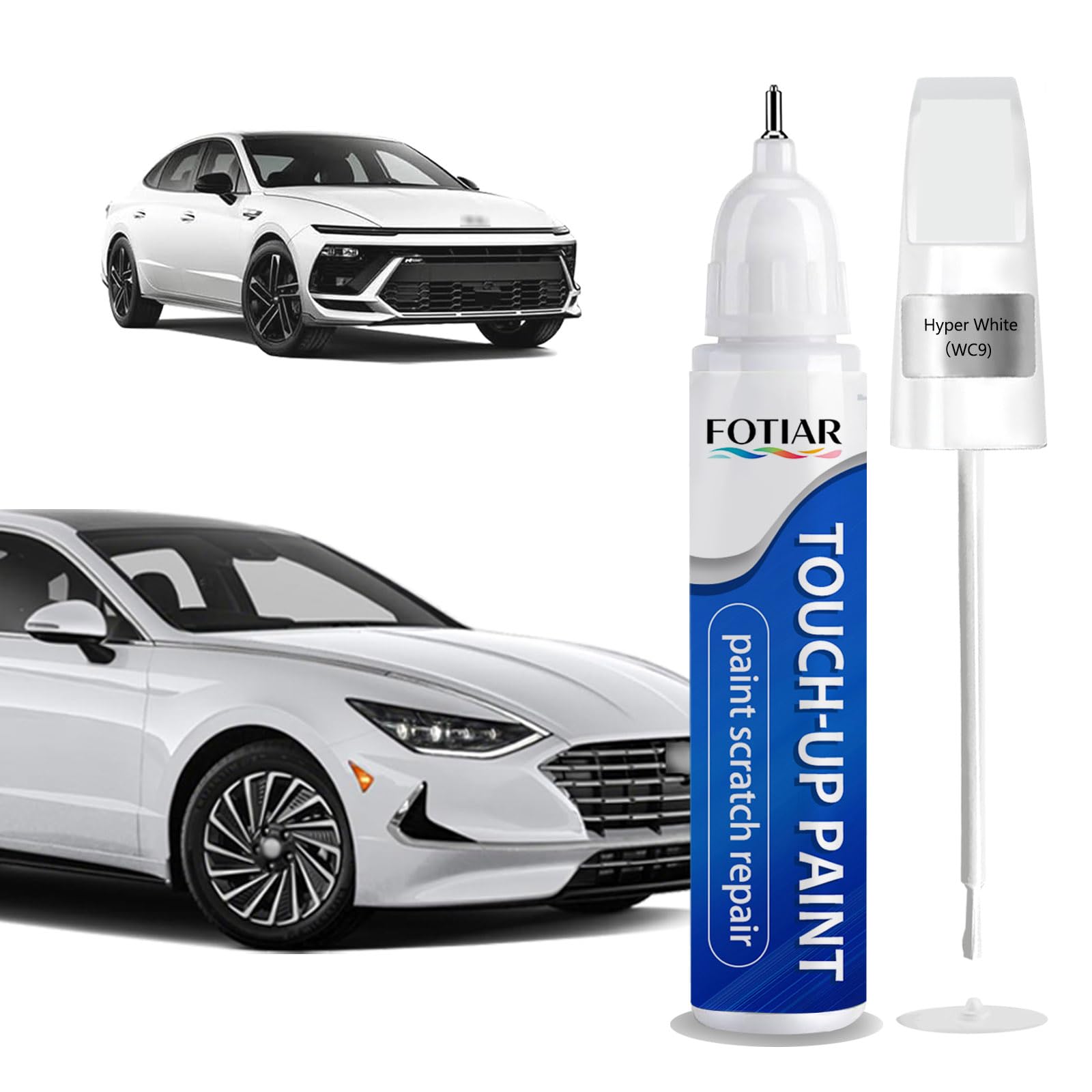 Fotiar Hyper White WC9 color-matched Hyundai paint pen for seamless touch-ups