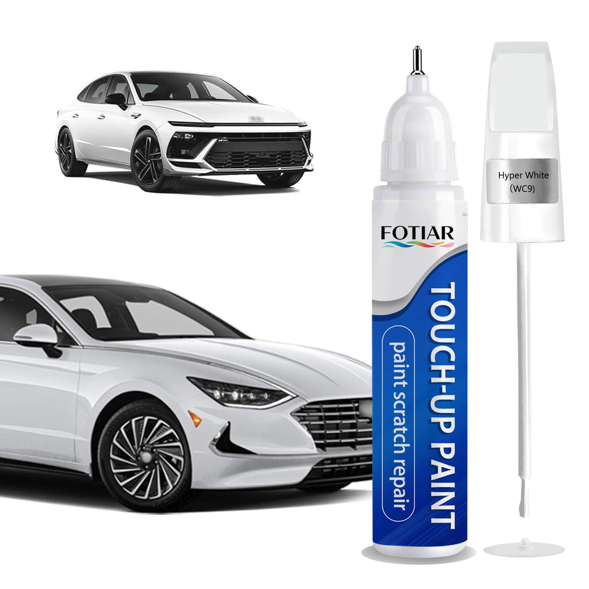 Fotiar Hyper White WC9 color-matched Hyundai paint pen for seamless touch-ups