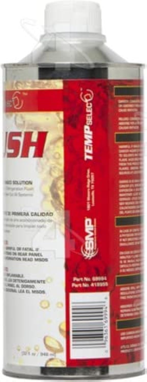 Four Seasons Super Flush Solvent packaging side highlighting contents and safety info.