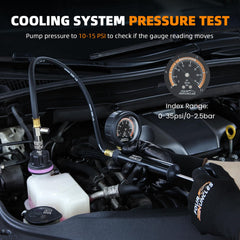 Four Uncles dual-scale gauge reads psi and bar for easy leak testing.
