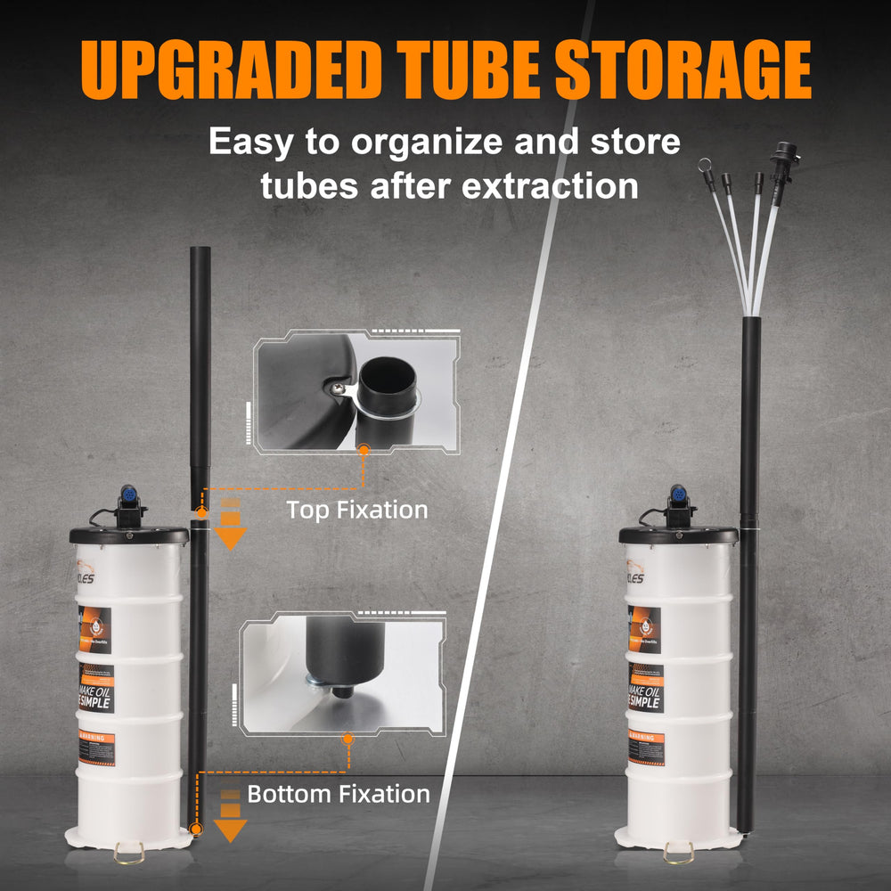 FOUR UNCLES Dipstick hole access enables quick, clean oil changes.