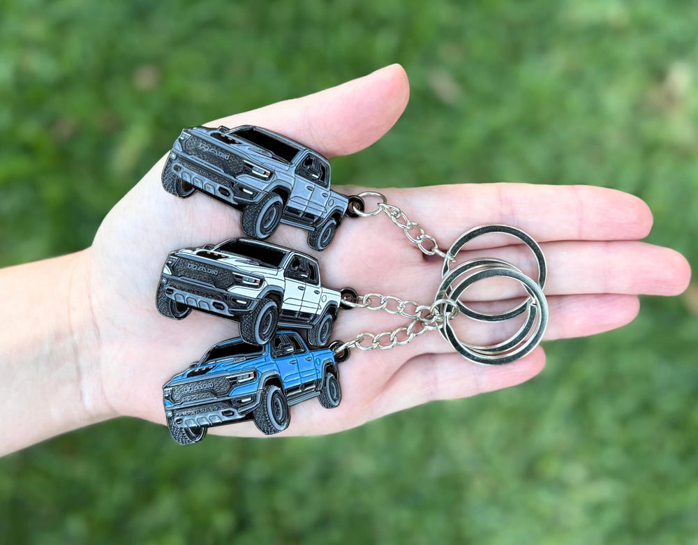 FOUR WHEEL BEAST officially licensed Ram keychain with authentic branding