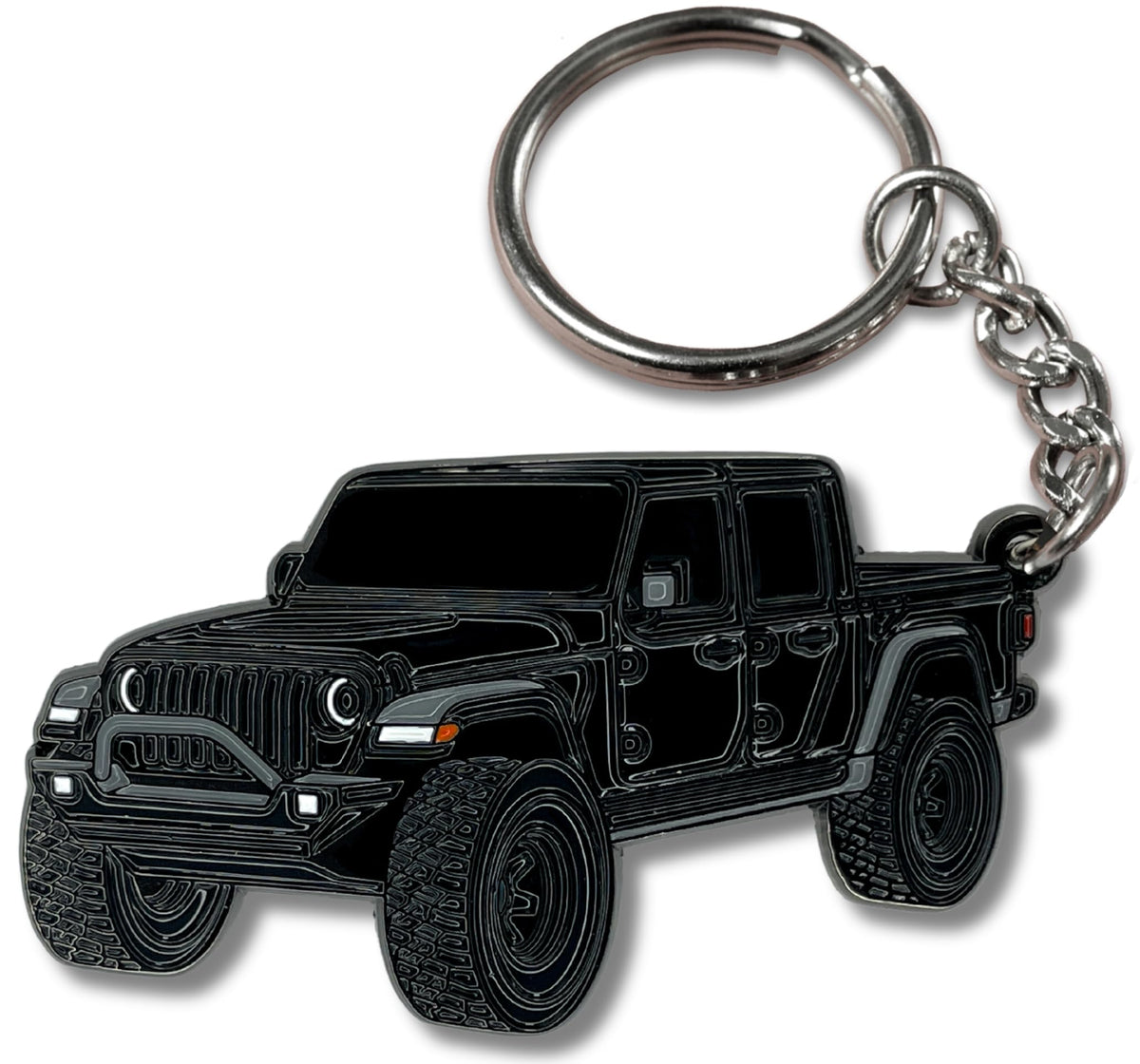 FOUR WHEEL BEAST Jeep Gladiator keychain metal enamel everyday carry
