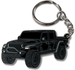 FOUR WHEEL BEAST Jeep Gladiator keychain metal enamel everyday carry
