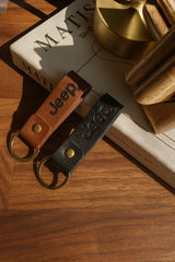 FOUR WHEEL BEAST keychain in Wrangler style with premium leather detail