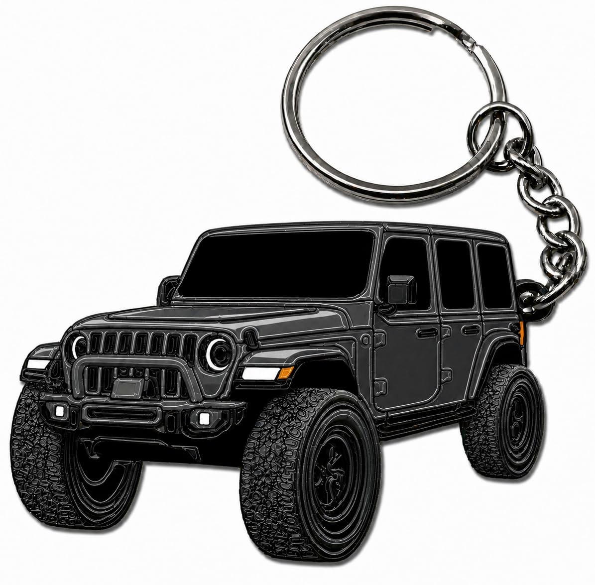 FOUR WHEEL BEAST Jeep Wrangler keychain with detailed design for daily use.