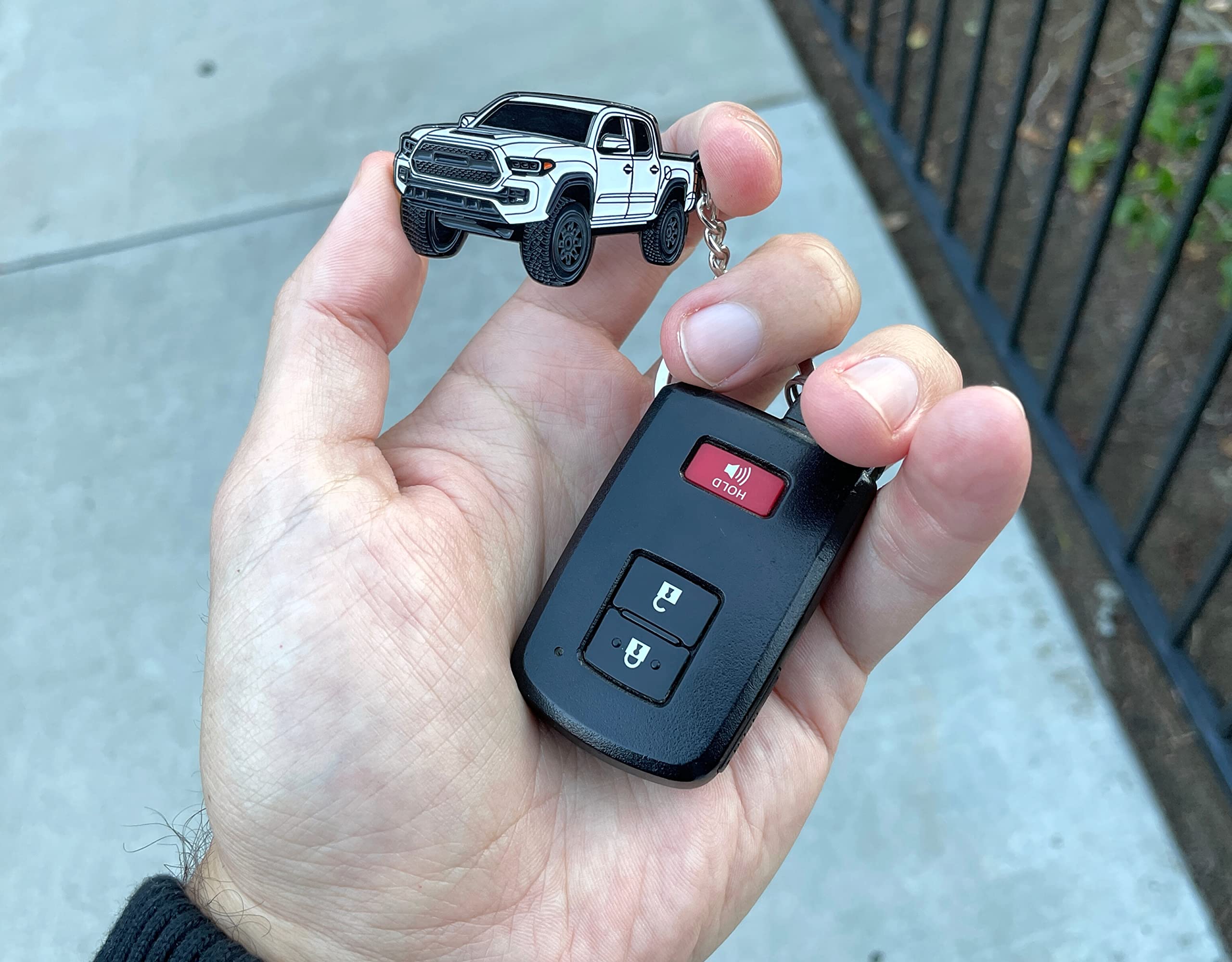 FOUR WHEEL BEAST Tacoma keychain in Black delivers a classic, durable accessory for daily use.