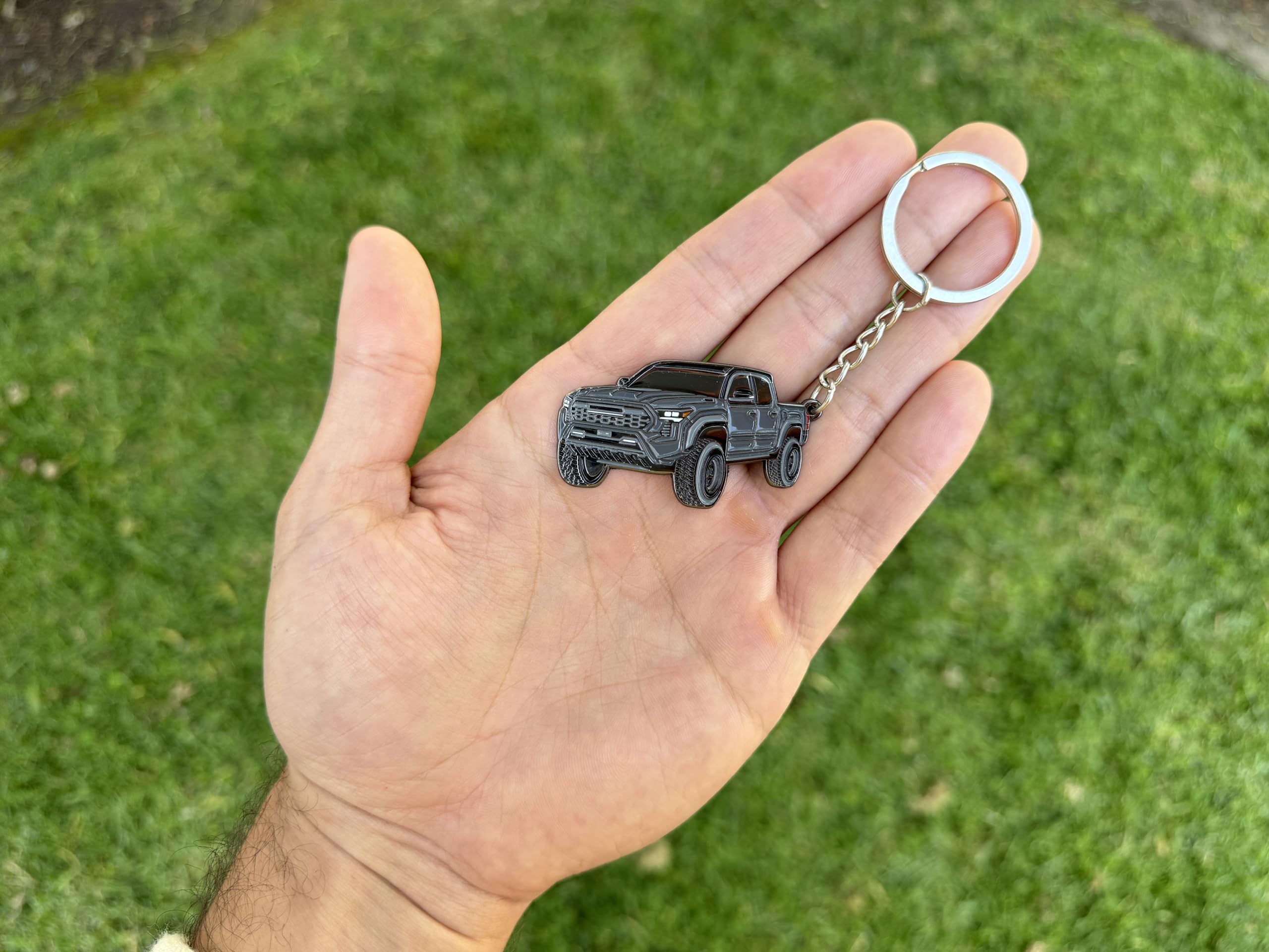FOUR WHEEL BEAST Tacoma keychain Red with bold finish, a compact gift for Tacoma enthusiasts.
