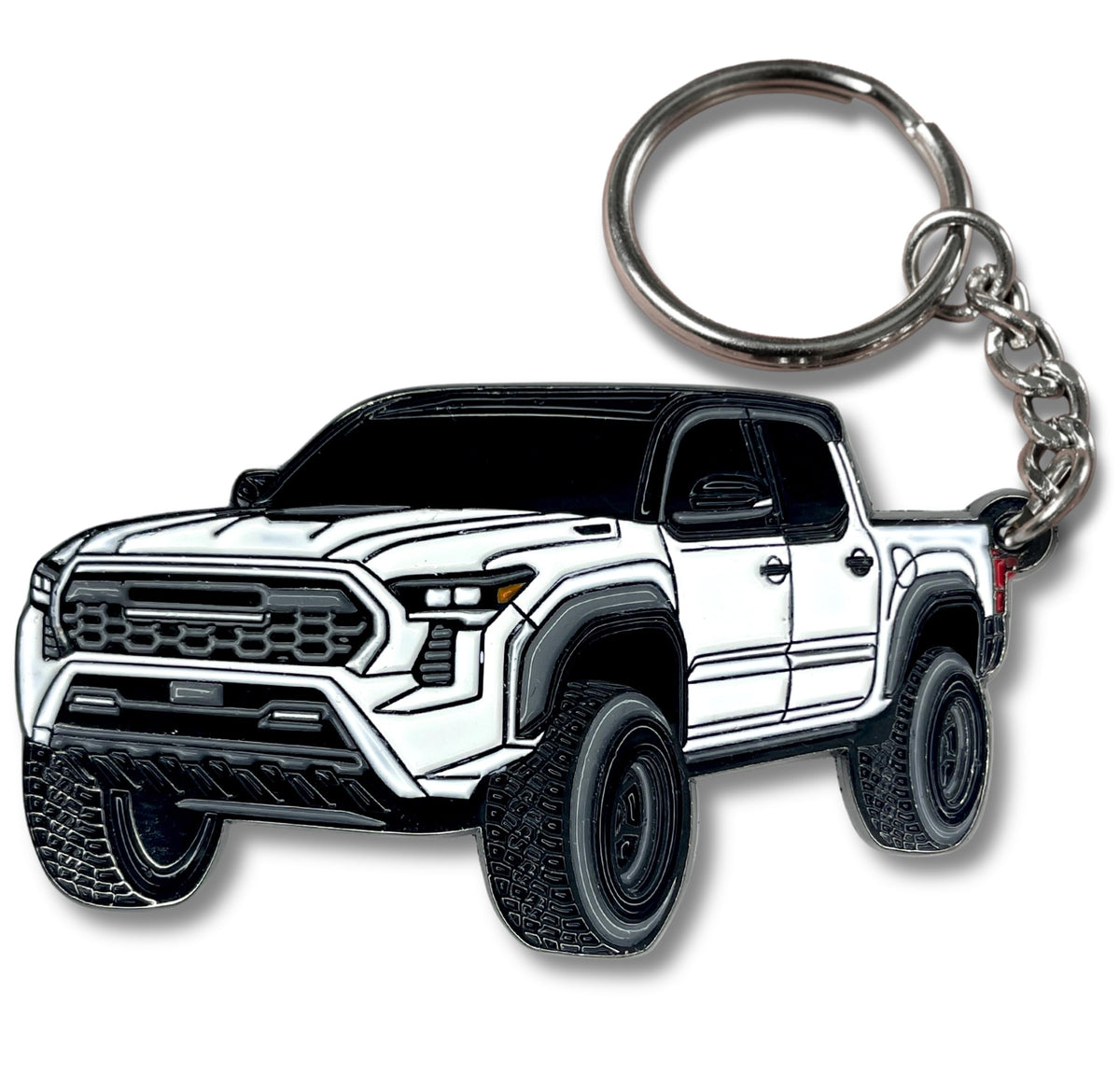 FOUR WHEEL BEAST Tacoma keychain Terra shows durable enamel and rugged metal for daily use