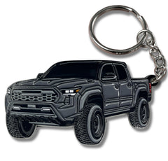 FOUR WHEEL BEAST Tacoma keychain Terra with bright enamel, a stylish accessory for your ride.