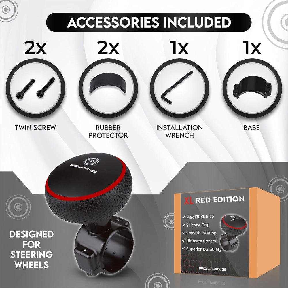 FOURING BL 90x60x80mm design fits many steering wheels securely.