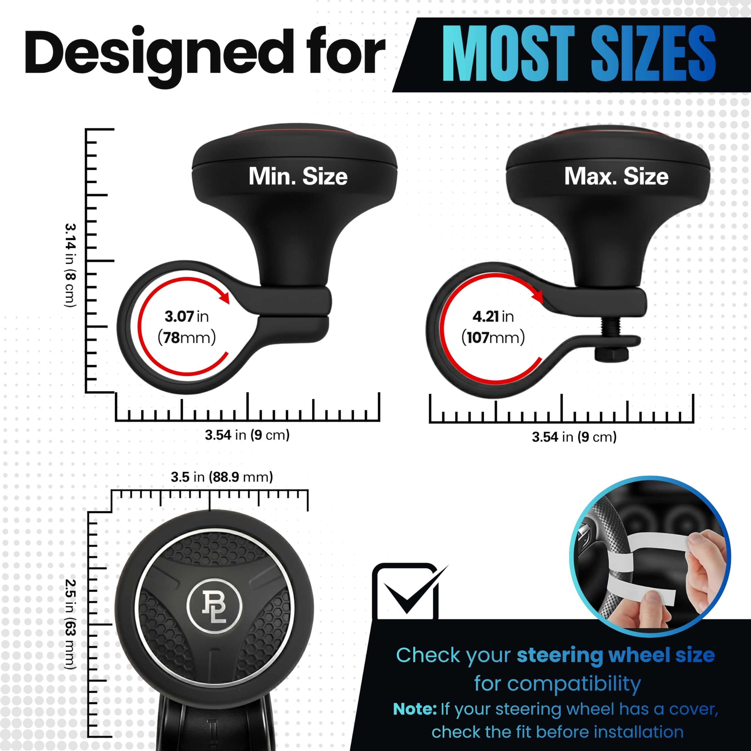 FOURING BL palm-friendly design improves comfort during steering.