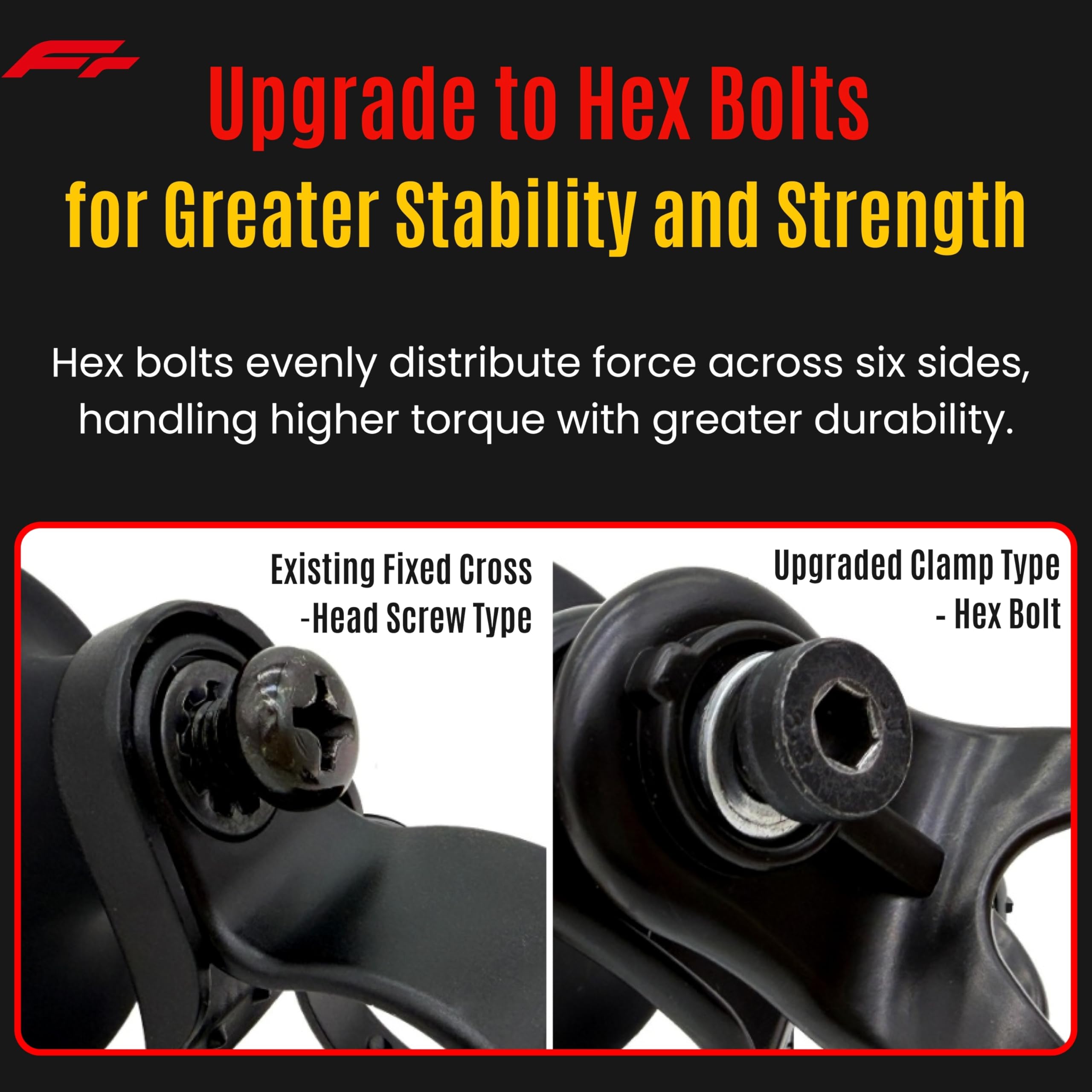 Easy installation with reinforced hex bolt clamp for secure mounting.