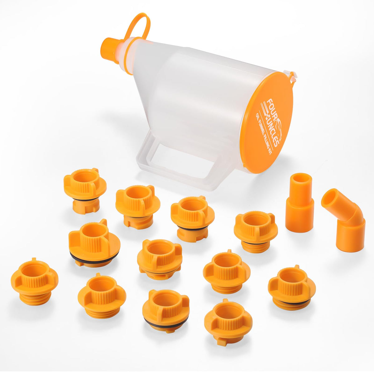 FOUR UNCLES 1.5L oil funnel capacity enables faster refills