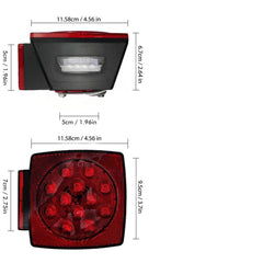 Fouwick LED tail light closeup of LED array shows dense diodes and even illumination