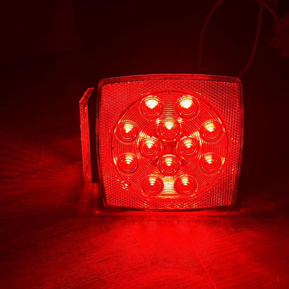Fouwick LED tail light side-marker-reflector improves roadside visibility from curb and street