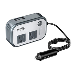 FOVAL 200W car power inverter front view powering devices on the road