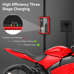 FOVAL charger LED indicators provide quick charge status feedback