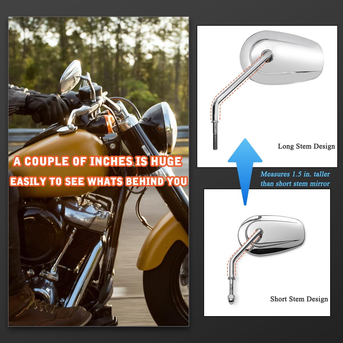 FOVPLUE anti-glare glass detail for clearer night visibility.