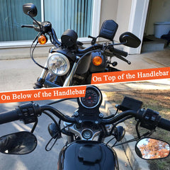 FOVPLUE right handlebar mirror showing precise rear visibility.
