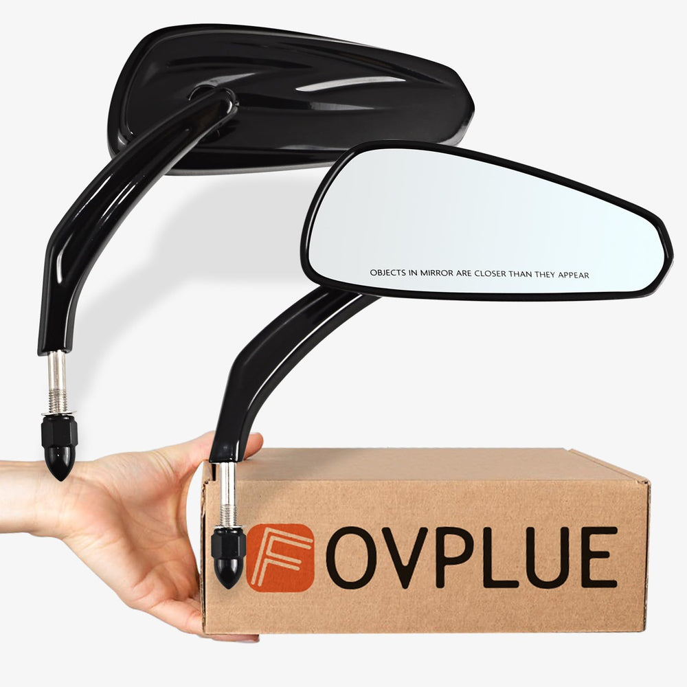FOVPLUE left and right mirrors mounted on handlebars