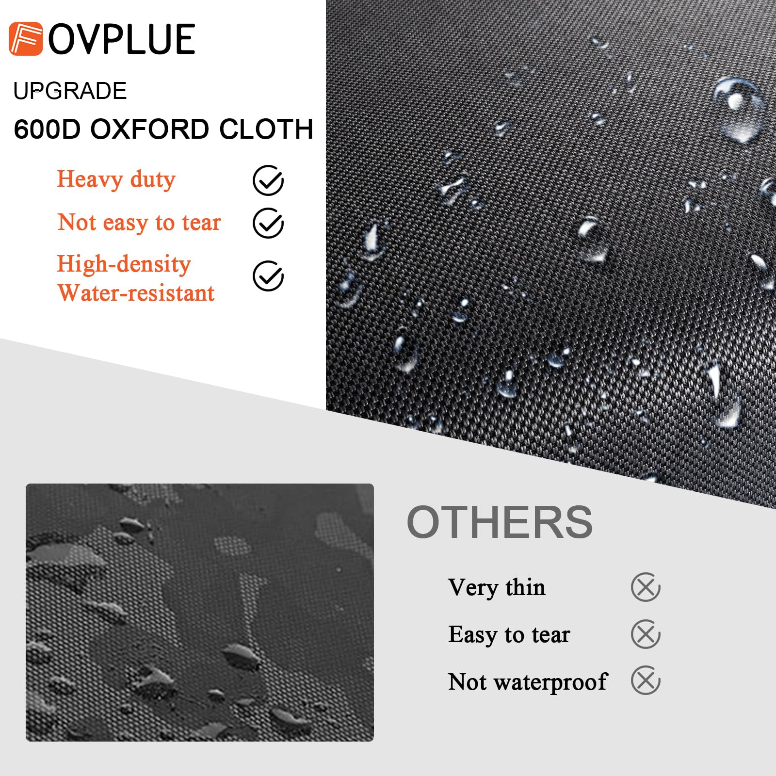 FOVPLUE rain cover shown with storage bag ready for the road