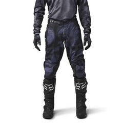 Fox Racing 180 pant side view highlighting mobility with TruMotion stretch panels