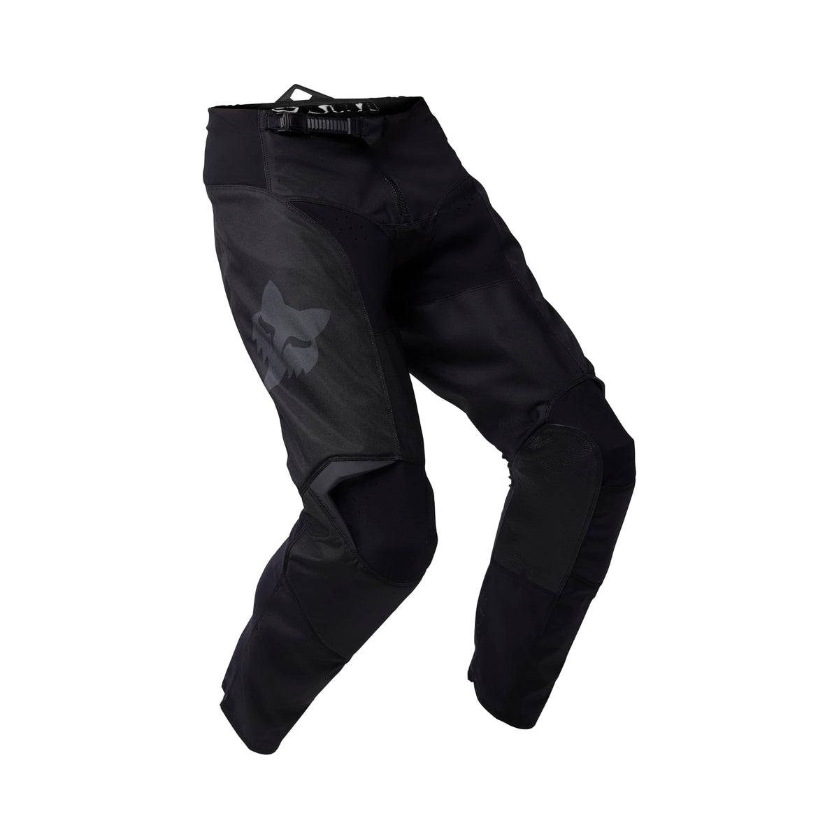 Fox Racing 180 Motocross pant knee panel close-up shows leather durability for knee guards.