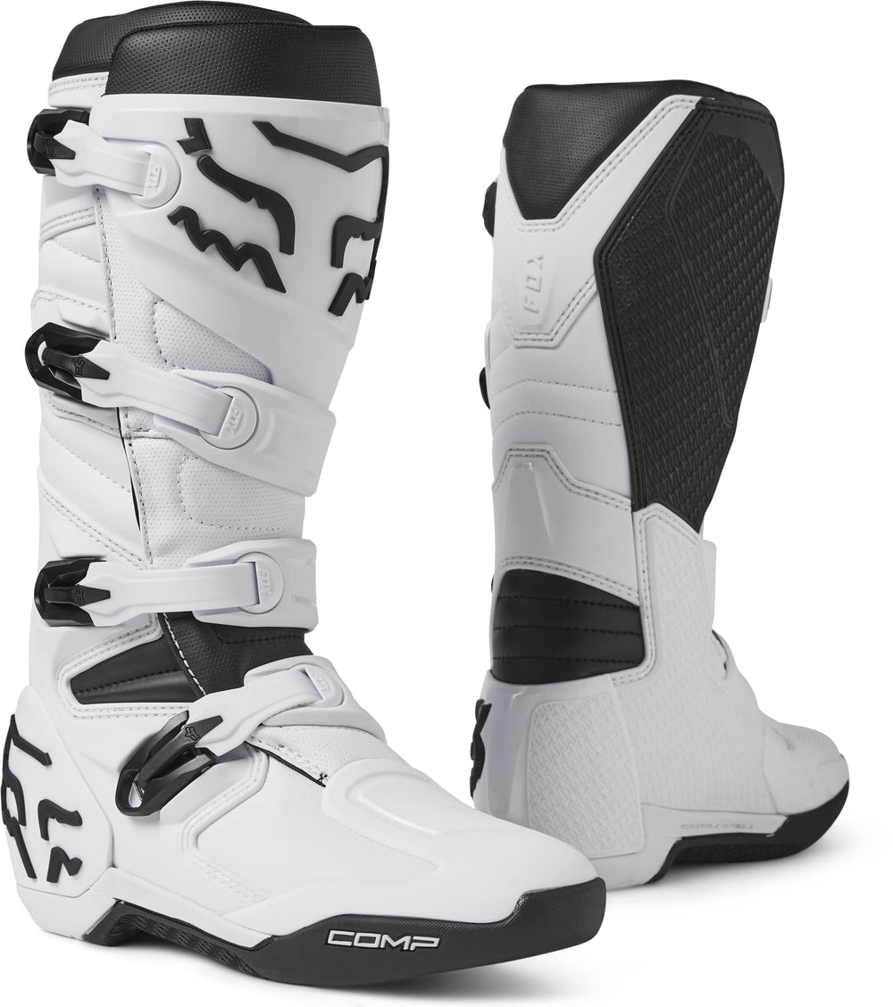 Fox Racing Comp boots front view showing instant step-in comfort