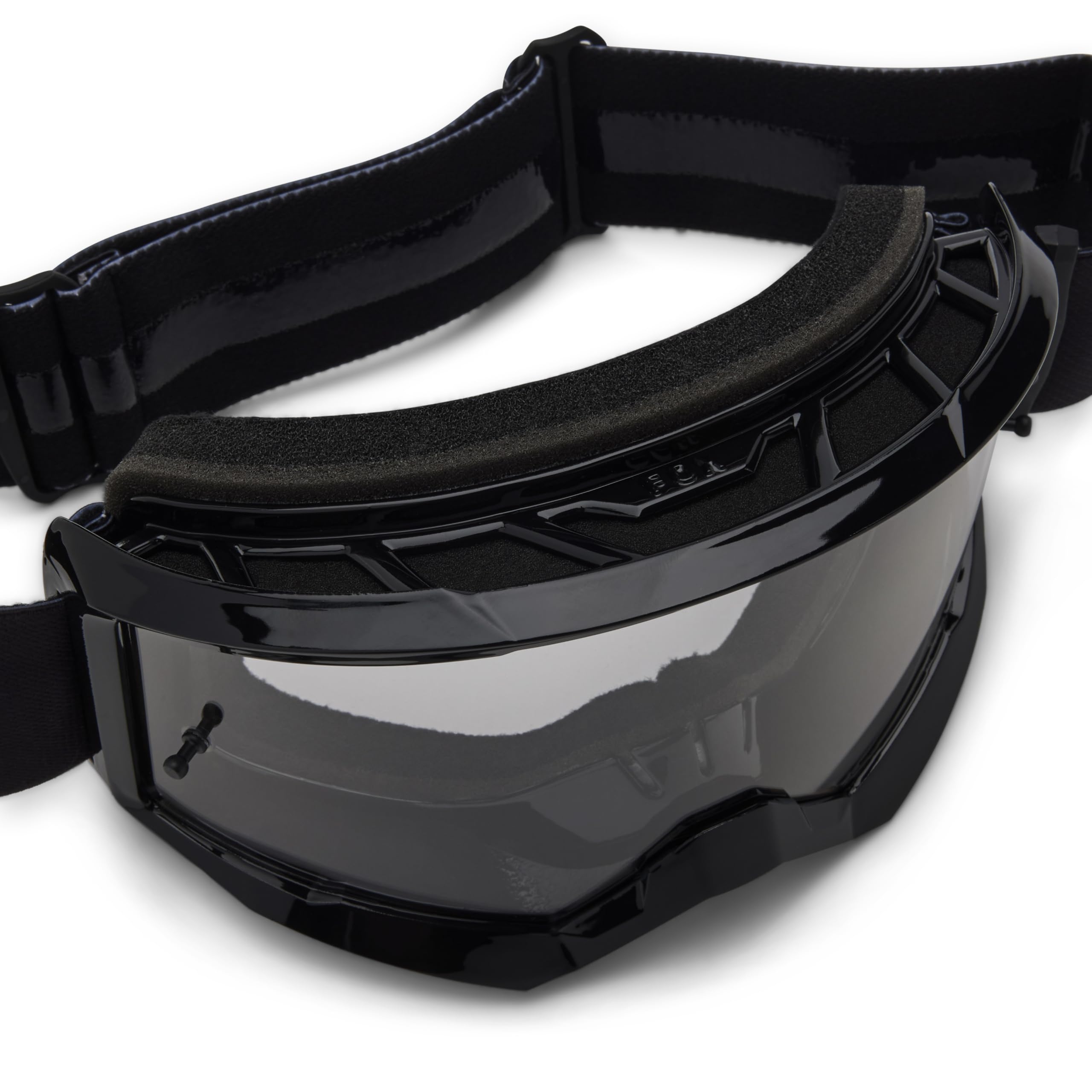 Fox Racing Main Core Goggle tear-off post highlights quick debris management