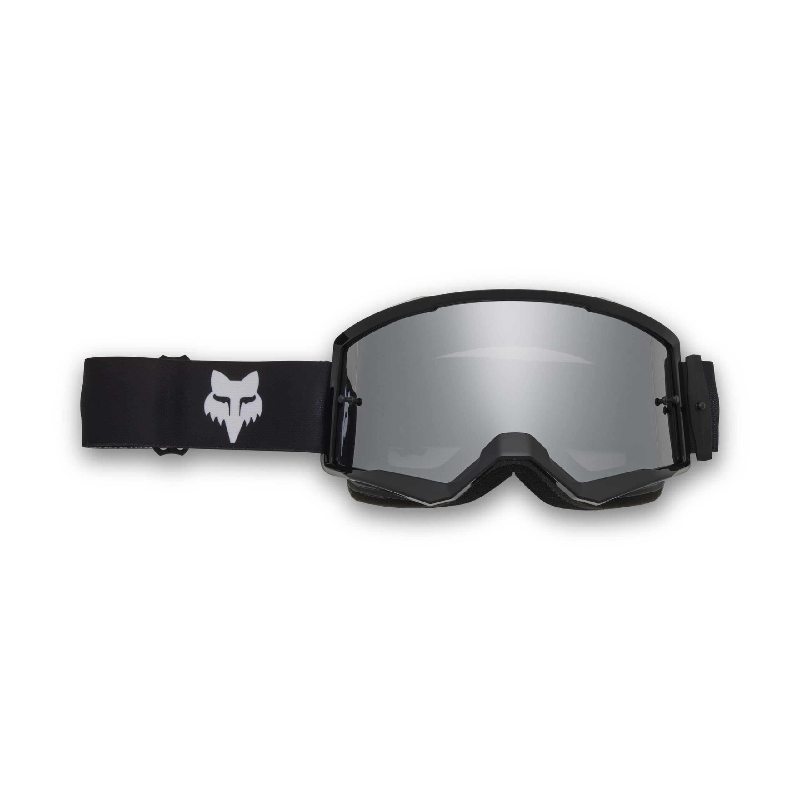 Fox Racing Main Core Mirrored Goggles in Black Spark offer wide viewport and UV protection for dirt riding