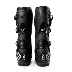 Fox Racing Motion boots rear view highlights reinforced calf guard and ankle protection.