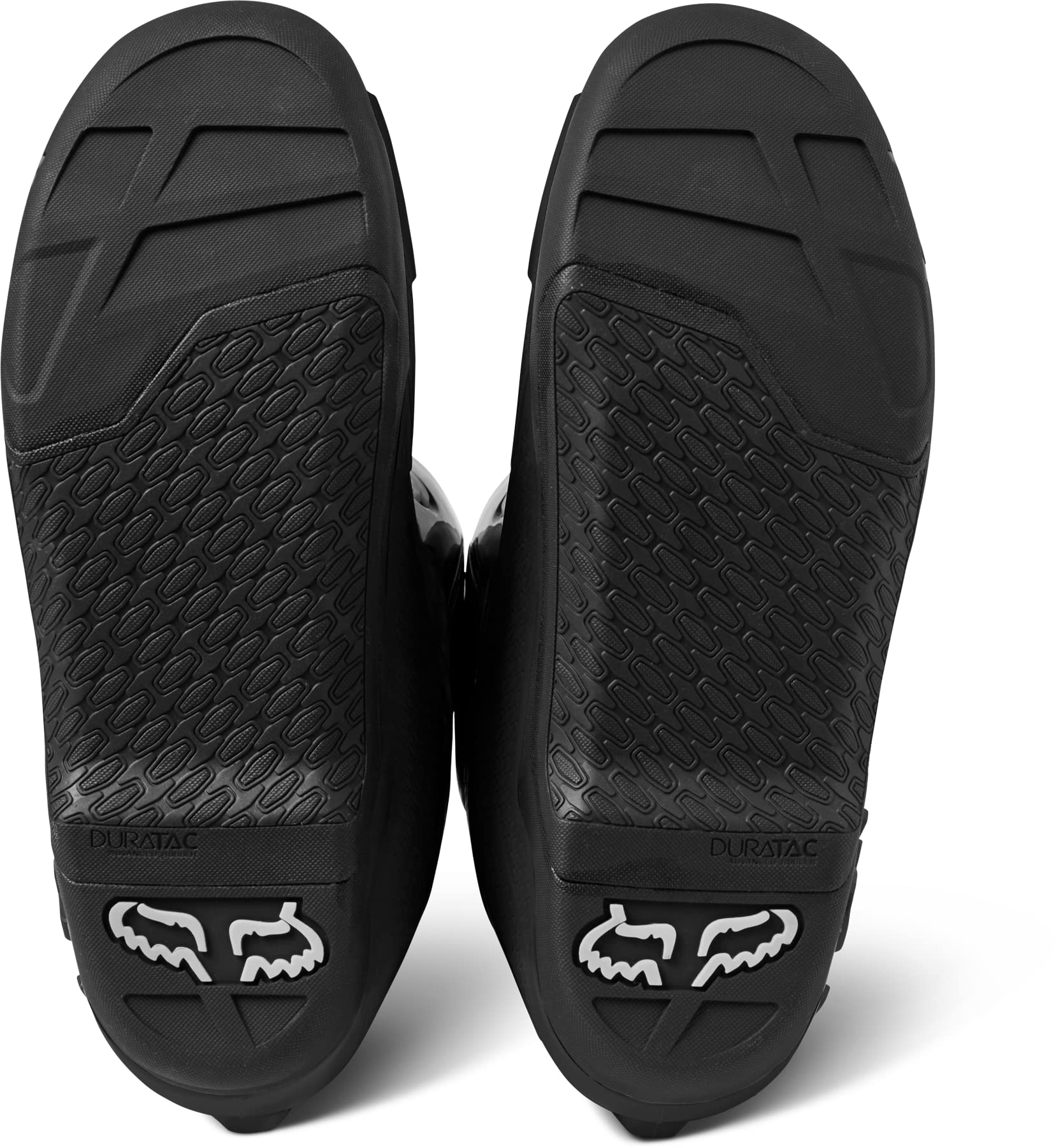 Fox Racing Motion boots top view reveals streamlined silhouette for easy shifting.