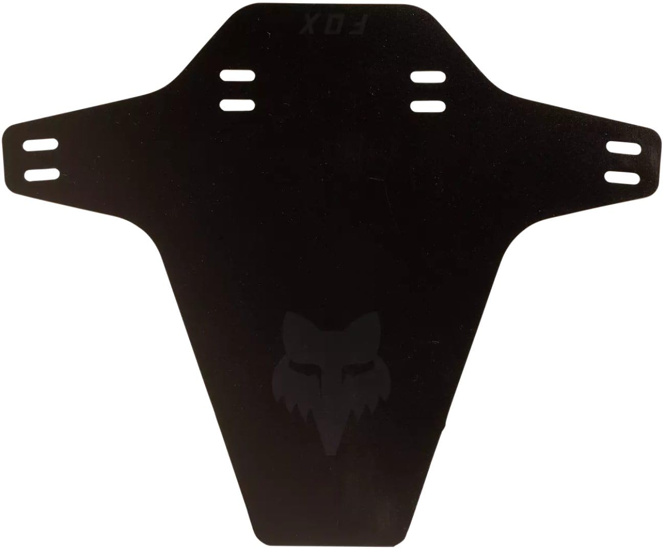 Close-up of Fox Racing mud guard showing durable universal-fit design.