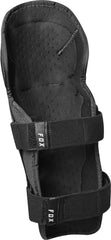 Fox Racing Titan Sport knee guards, side profile with adjustable elastic straps.