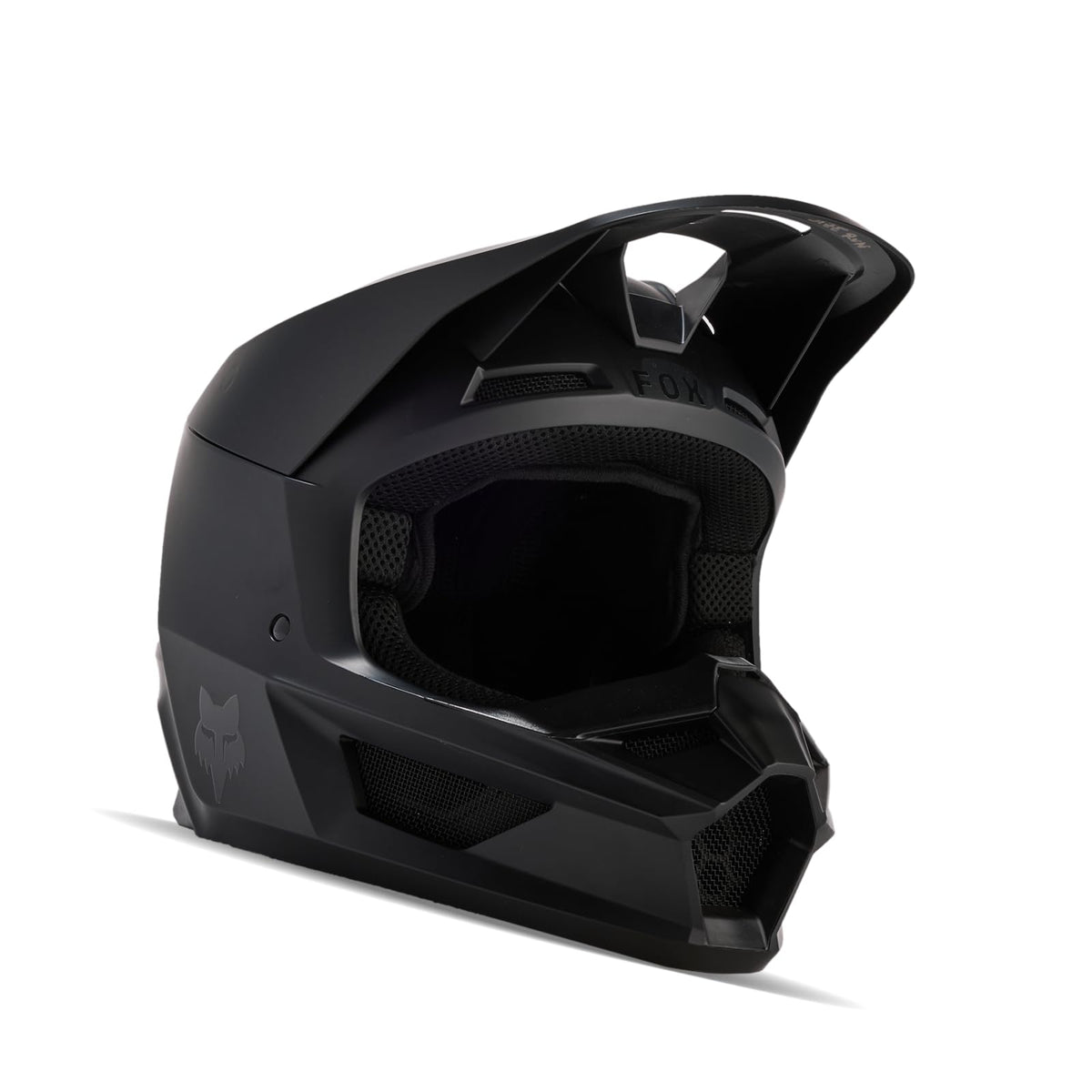 Fox Racing V Core MIPS helmet front view with secure magnetic visor release.