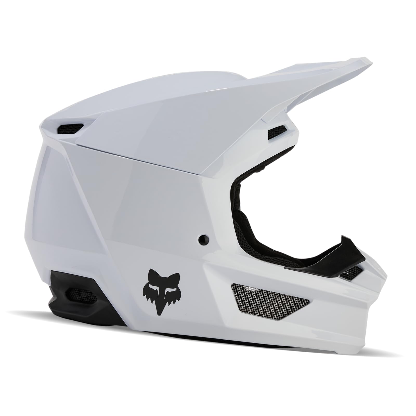 Fox Racing V Core MIPS helmet side view showing compact profile and secure fit.