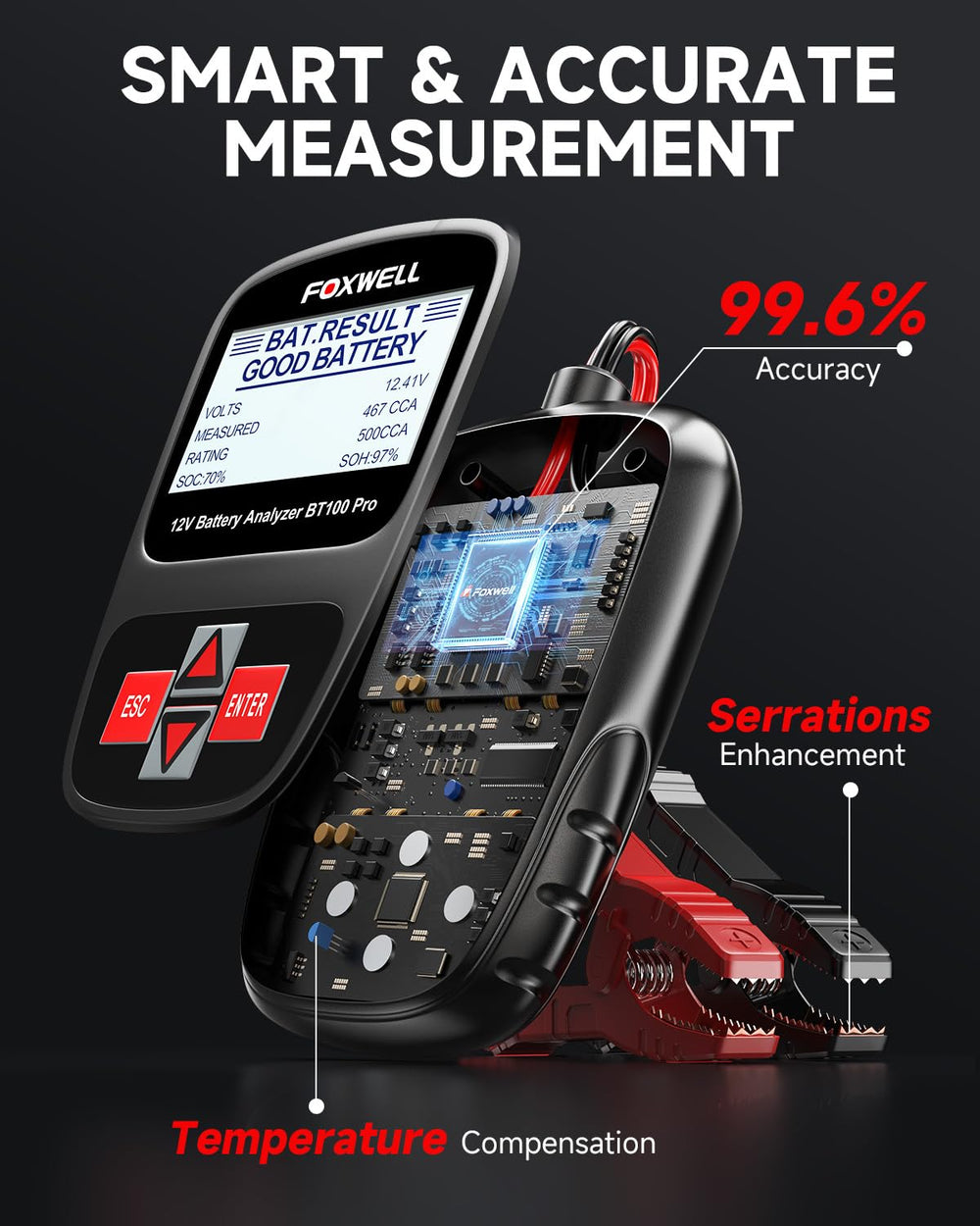 FOXWELL BT100 PRO in glove box for easy roadside testing.