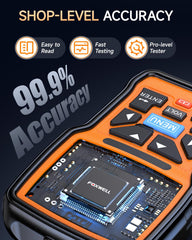 FOXWELL BT301 compact housing stands up to shop or roadside testing.