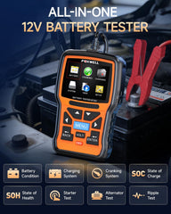 FOXWELL BT301 display reading highlights clear readings in any lighting conditions.