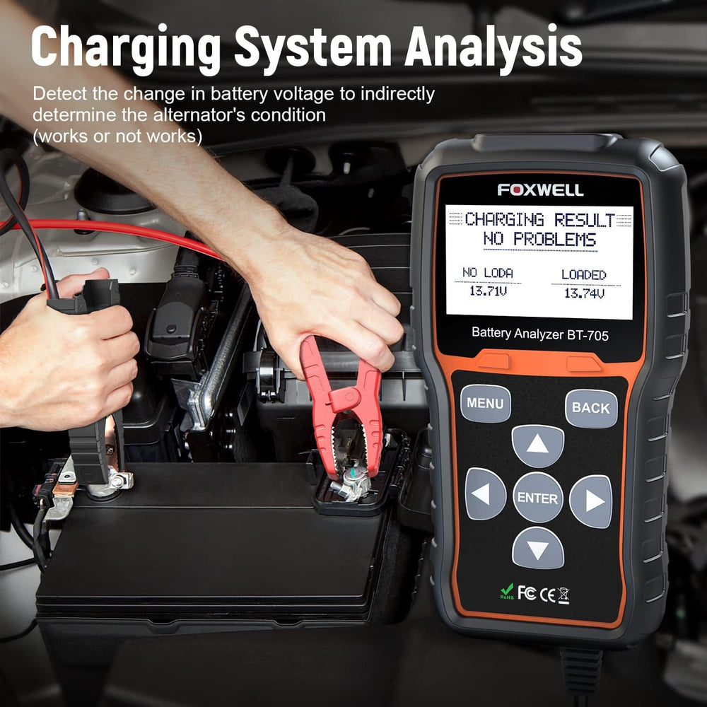 FOXWELL BT705 cranking-test reading spot starting system weakness
