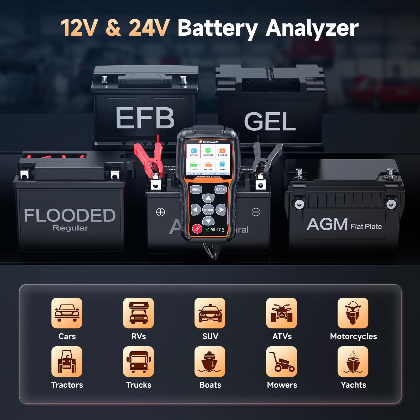 FOXWELL BT705 Plus cold-weather readings enable proactive maintenance.