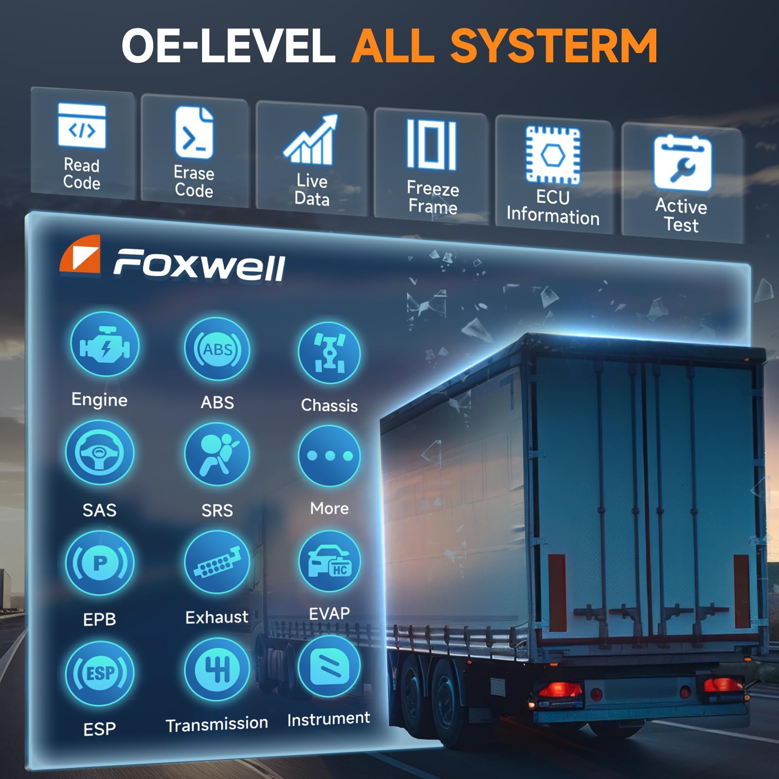 FOXWELL HD500 lifetime updates and remote support.