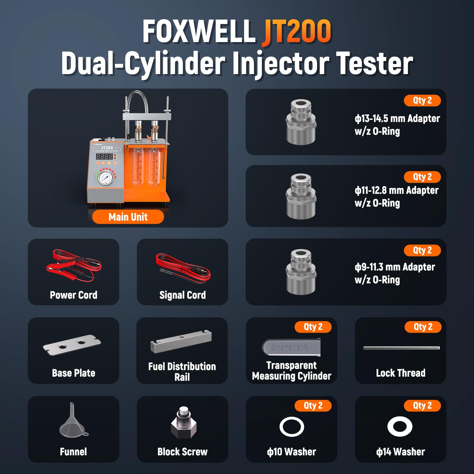 FOXWELL JT200 recommends test fluid for safe testing