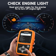 FOXWELL NT201 live data view shows RPM and MAP for troubleshooting.