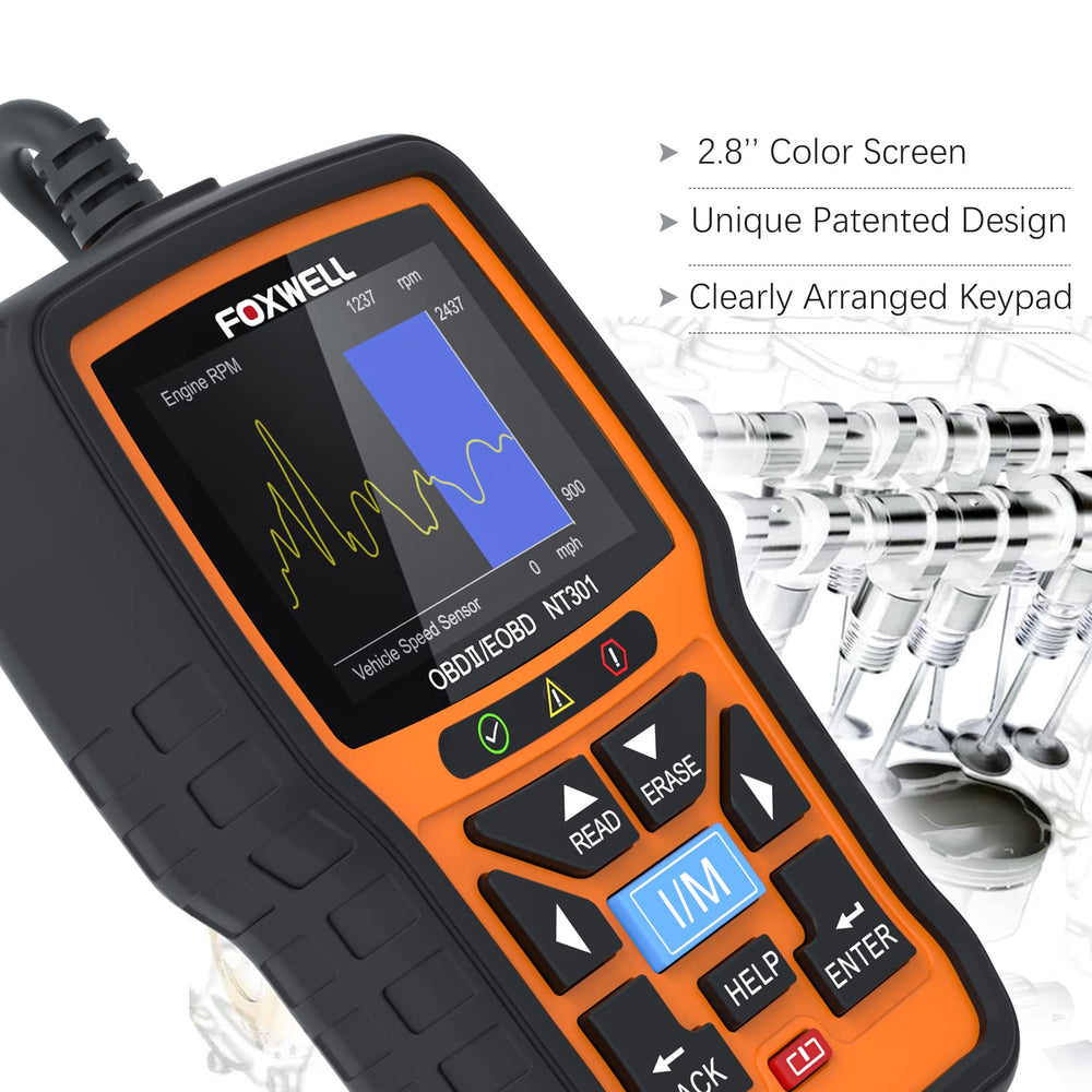 FOXWELL NT301 rugged design ready for home mechanics.