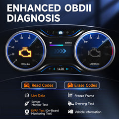 FOXWELL NT301 Plus battery health test highlights SOH and CCA for maintenance.